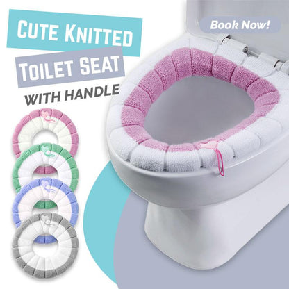 🧶Buy 1 Get 1 Free! ✨Cute Knitted Toilet Seat Cover — Soft, Warm & Skin-Friendly 🚽