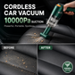 ⏰Cordless Car Vacuum – 10000Pa Suction & 4000mAh Battery 🚗