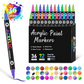 🎨 Dual Tip Acrylic Paint Pen Marker - 24/48/72/96 Colors🔥