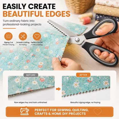 ✂️✨50% OFF! 🧵💞 DIY Serrated Sewing Scissors – Precise, Easy to Use & Perfect for Fabric, Leather & Crafts. ✨