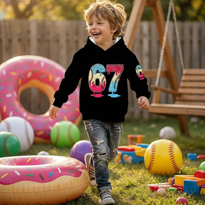 Kids' Funny 67 Meme Hooded Sweatshirt