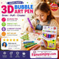 🔮Magic Pen – Draw 3D with one stroke!🎄DIY Bubble Popcorn Drawing Pens