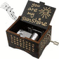 🎵"You Are My Sunshine" Musical Box, Hand Crank Wooden Engraved Music Box🎁