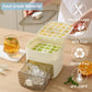 🎁Last Day Promotion 50% OFF🔥Essential for summer🥤🧊 Ice Cube Maker with Storage – 48 cubes at once, leak‑proof lid. Stackable, saves space. Includes ice scoop & tong.