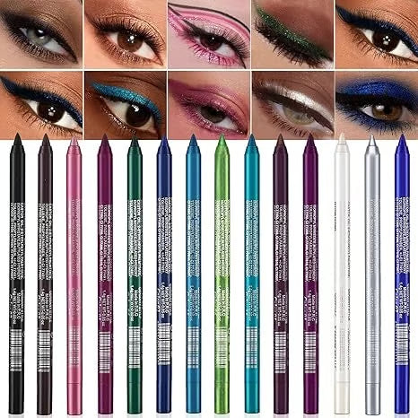 🎁Super Deal💜 50,000 Units Sold✨14-Piece Waterproof Gel Eyeliner Set Features metallic and pearlescent finishes Long-lasting, smudge-proof formula✨