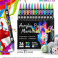 🎨 Dual Tip Acrylic Paint Pen Marker - 24/48/72/96 Colors🔥