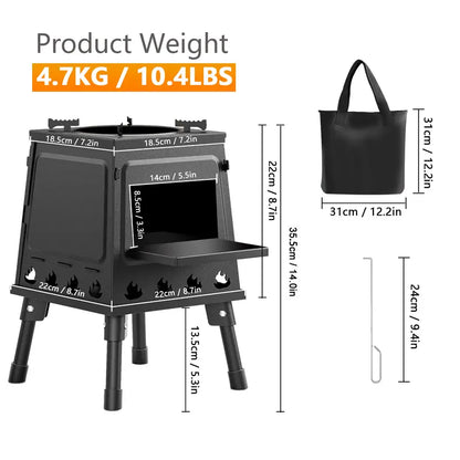 ⏳ LIMITED-TIME 50% OFF! 🏕️Portable Wood Burning Rocket Stove – 16 vent holes create super-efficient airflow☕