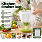 High-Density Reusable Food Strainer Bag – Fine Mesh, Durable, Drawstring