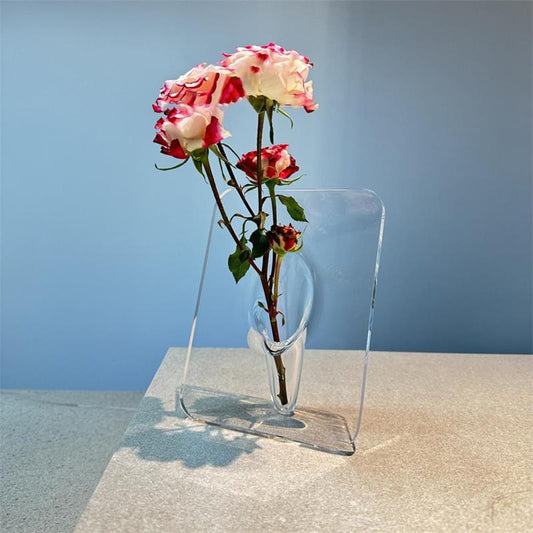 Exclusive 50% OFF | Nordic Transparent Acrylic Vase | Elegant Desktop Plant Holder & Home Decor | Modern Centerpiece for Living Room & Wedding Tables