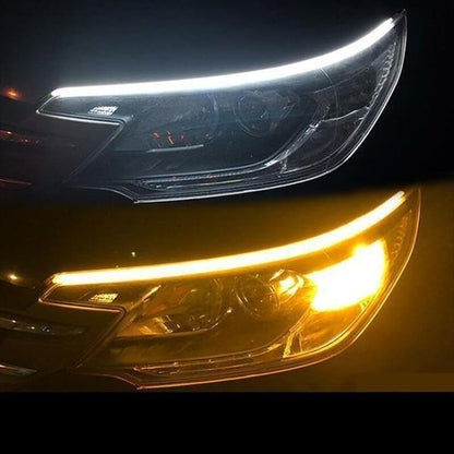 LED Flow Type Auto Signal Light – Dynamic flowing turn signals & ultra-bright daytime running lights. Waterproof, easy adhesive install