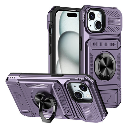 📱Phone Case with Card Holder & Ring Grip – Kickstand, Magnetic Mount, Drop Protection