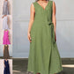 Women's Loose Tie Waist Sleeveless Dress