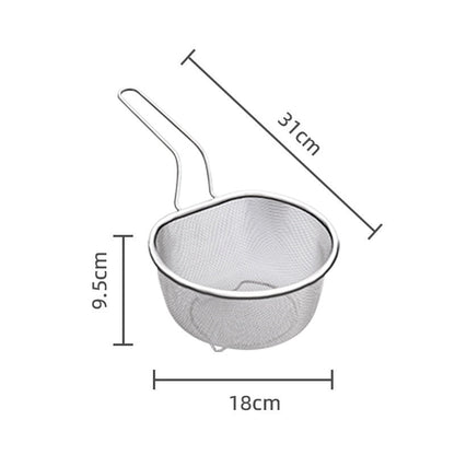 🪴🫙 50% OFF! Handheld Stainless Steel Sieve – Fine & Coarse Mesh, Ergonomic Handle, Rust-Resistant