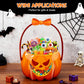 📢📢50% OFF !! 🎃👻Halloween Pumpkin Treat Bags | Resealable Zipper Prevents Candy Spills🍬