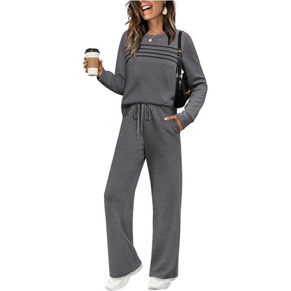 🥳💞 Over 45,000 sold 🔥 50% off 💥 Women's Casual Set: Top & Drawstring Pants 👕👖