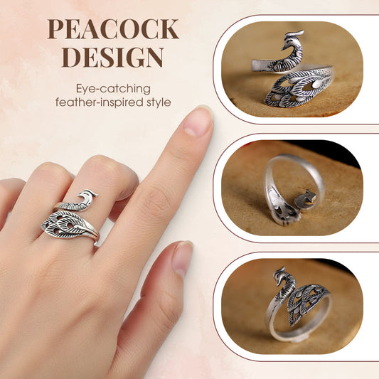 ⏳Limited-time 50% off⏰Charming Adjustable Vintage Peacock Ring🦚💍