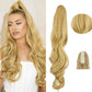 Dreamy Wavy Ponytail Hair Extensions with Clips