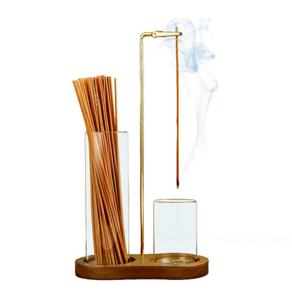 ⏳🔥LIMITED-TIME 50% OFF! ⏰💝 2 in 1 Incense & Candle Holder Natural Wood Base Aromatherapy Diffuser