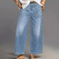 Women's Casual High-Rise Wide-Leg Jeans