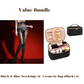 Value Bundle: 8D Oil-Sheen Rose Lace Stockings + Cosmetic Bag