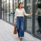 Women's Casual High-Rise Wide-Leg Jeans