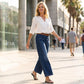 Women's Casual High-Rise Wide-Leg Jeans