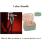 Value Bundle: 8D Oil-Sheen Rose Lace Stockings + Cosmetic Bag