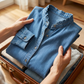 Women's Casual Ruffle V-Neck Shirt