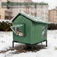 🐈 All-Weather Elevated Outdoor Cat House – Waterproof, Insulated, Foldable 🌧️