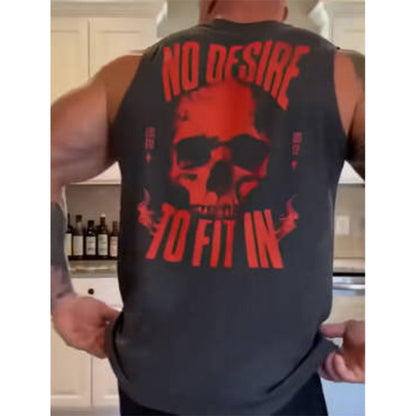 Men Sleeveless Tank Top Loose Fit Summer Gym Workout Vest