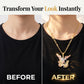 Tri-Tone Angel Guardian Pendant Necklace