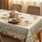🌹 50% OFF NOW! ✨ Waterproof Gold Rose Tablecloth – Embossed design, stain-resistant & elegant – Perfect for dining, parties & special occasions 🍽️