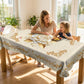 🌹 50% OFF NOW! ✨ Waterproof Gold Rose Tablecloth – Embossed design, stain-resistant & elegant – Perfect for dining, parties & special occasions 🍽️