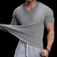 Breathable V-Neck Knit Tee