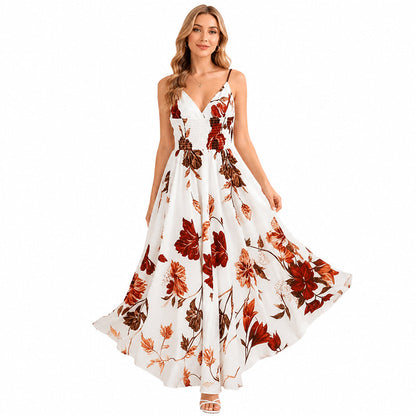 Women's Printed Spaghetti Strap Maxi Dress
