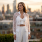 Women's Summer Floral Sheer Mesh Jacket