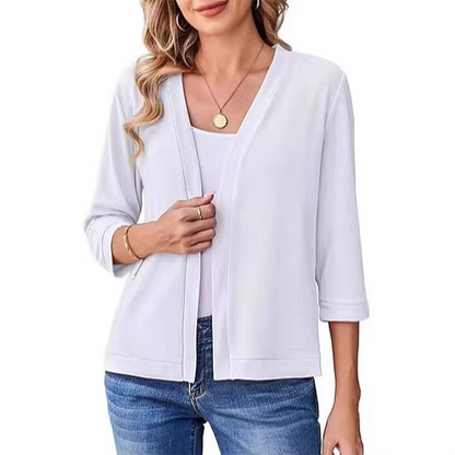 Women's 3/4 Sleeve Open Front Cardigan
