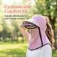 Summer Cycling Sun Hat with Neck Face Cover