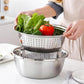 ⏱️🥬 Slice, Grate & Julienne in Minutes! Multi-Function Stainless Steel Vegetable Prep Bowl for Easy Cooking