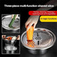 ⏱️🥬 Slice, Grate & Julienne in Minutes! Multi-Function Stainless Steel Vegetable Prep Bowl for Easy Cooking
