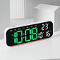 LED Display Digital Alarm Clock with Date Temp Weekday
