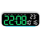 LED Display Digital Alarm Clock with Date Temp Weekday