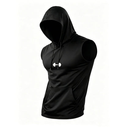 Men's Athletic Sleeveless Hoodie Vest