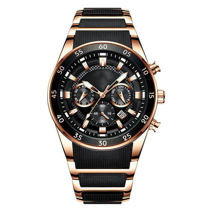 Men's Waterproof Multifunctional Quartz Watch