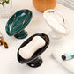 Ceramic Self-Draining Leaf Soap Dish