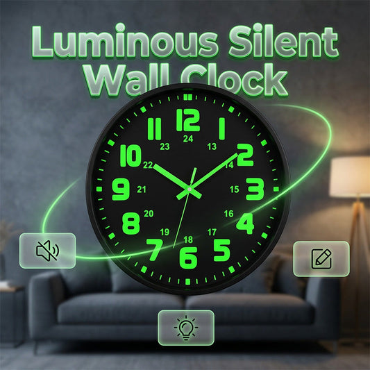 Modern 24-Hour Display Luminous Wall Clock