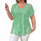 Women's Heart Print Cutout Lace-Up Top