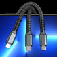 Buy 1 Get 1 Free! Buy 2 Get 3 Free! Transparent Luminous 3-in-1 Super Fast Charging Cable