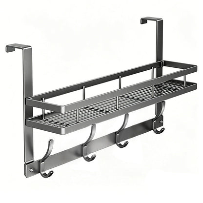 Over The Door Hooks with Storage Basket