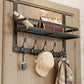 Over The Door Hooks with Storage Basket